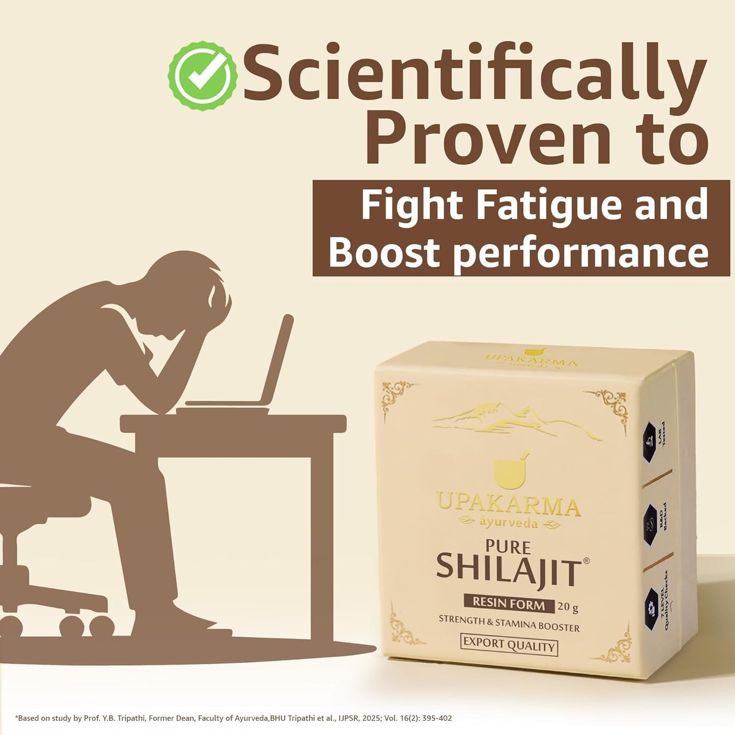 UPAKARMA Pure Shilajit Resin 20g for Men & Women | Boosts Stamina & Strength | 85+ Essential Minerals, Magnesium, Urolithin A | 3rd Party Lab-Test Report