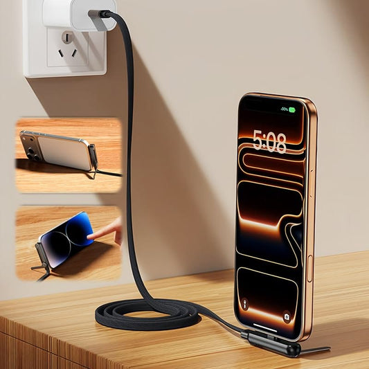 USB-C Cable with Foldable Phone Stand