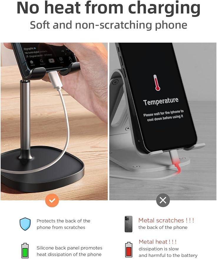 Adjustable phone holder with stand